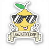 Sticker Crew de limonade - Kawaii Peace Main et lunettes d (Recto)