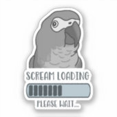 Sticker Cri Chargement du gris africain (Recto)