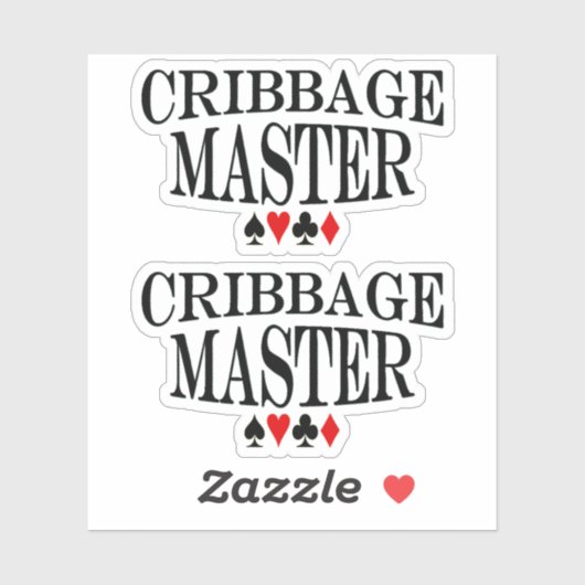 Sticker Cribbage Master 2x Vinyl (Feuille)