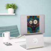 Sticker Crie éffrayant Monster (Ordinateur portable sur le bureau)