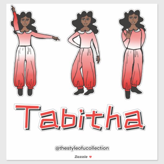 Sticker Crimson Ombre Dancer #1 (Feuille)