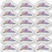 Sticker Cristal bohème rustique et feuille d'aquarelle de  (Devant)