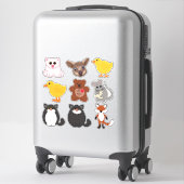 Sticker Critère d'apparence mignonne Souris Fox ours Fox F (Sur valise)
