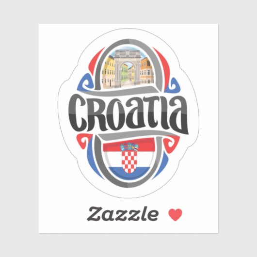 Sticker Croatie (Feuille)