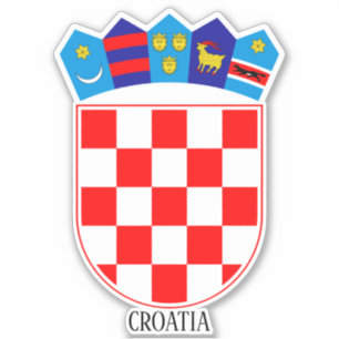 Sticker Croatie Armoiries Nationales Patriotique