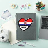 Sticker Croatie Code Pays Drapeau Coeur Hrvatska HRV (Couverture iPad)