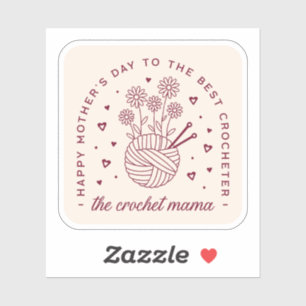 Sticker Crochet maman crochet maman mère heureux mères jou