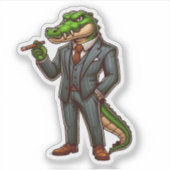 Sticker crocodile, animal patron (Devant)