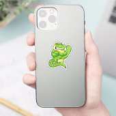 Sticker Crocodile comme Bodybuilder & grands Muscles (Téléphone)
