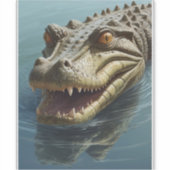 Sticker Crocodile de fleur aux yeux percés Faune (Devant)