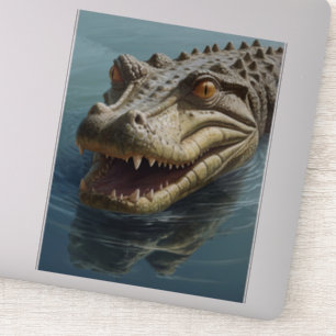 Sticker Crocodile de fleur aux yeux percés Faune