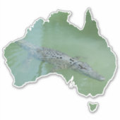 Sticker Crocodile d'eau salée Croc Forme Australie (Devant)