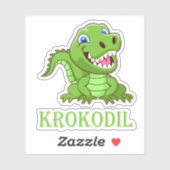 Sticker crocodile vert (Feuille)