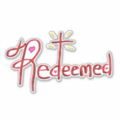 Sticker Croeurs de foi chrétienne rachetés (Devant)