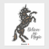 Sticker Croire en la licorne magique (Feuille)