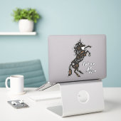 Sticker Croire en la licorne magique (Ordinateur portable sur le bureau)