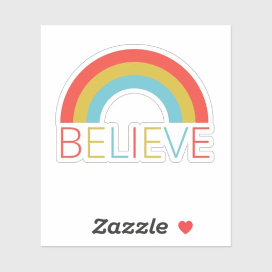 Sticker Croire Rainbow (Feuille)