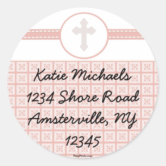 Sticker croisé Carré rose (Devant)