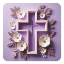 Sticker croisé - Conception Ai inspirée par la foi
