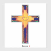 Sticker croisé couleur coeur (Feuille)