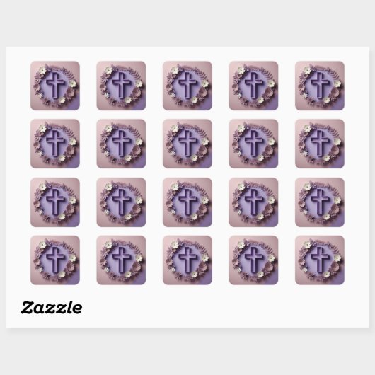Sticker croisé violet conception Ai (Feuille)