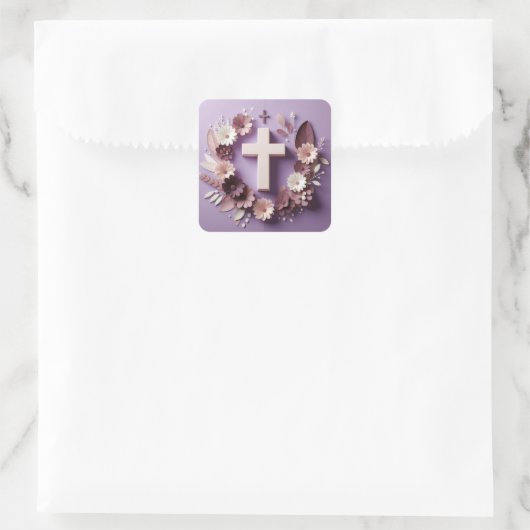 Sticker croisé violet conception Ai (Sac)