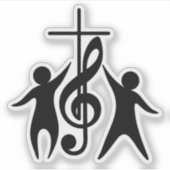 Sticker Croisez avec des notes musicales et des campagnes  (Devant)