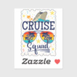 Sticker Croisière 2024 Croisière Vacances Vinyl<br><div class="desc">Croisière Squad 2024 Croisière Anniversaire Vacances Funny Crew Design graphique Cadeau Custom-Cut Vinyl Sticker Classic Collection.</div>