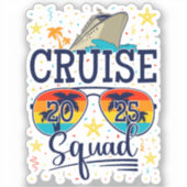 Sticker Croisière 2025 Croisière Vacances Vinyl (Recto)
