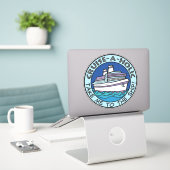Sticker Croisière-A-Holic (Ordinateur portable sur le bureau)