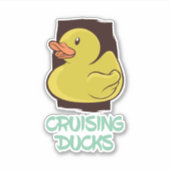 Sticker Croisière Canards Voyage amusant (Devant)