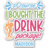 Sticker Croisière de nom personnalisé (Devant)