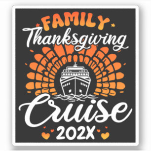 Sticker Croisière de Thanksgiving en famille année personn