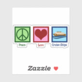 Sticker Croisière Peace Love Cruises (Feuille)