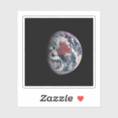 Sticker Croissance plante Sur La Planète Terre. (Feuille)