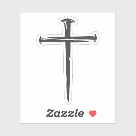 Sticker Croix aux trois clous (Feuille)