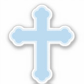 Sticker Croix Bleue Élégante (Recto)