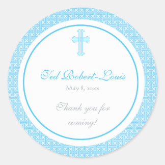 Sticker Croix Bleue Étiquette de adresse/Faveur