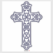 Sticker Croix celtique bleue (Feuille)