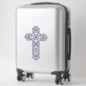 Sticker Croix celtique bleue (Sur valise)