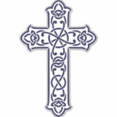 Sticker Croix celtique bleue (Devant)