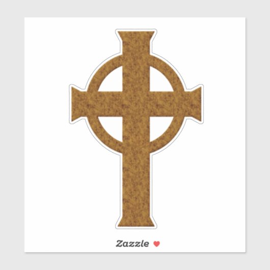 Sticker Croix celtique d'or (Feuille)