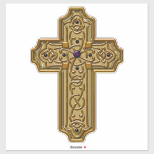 Sticker Croix celtique ornementale de style celtique