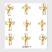 Sticker Croix chrétienne (Feuille)