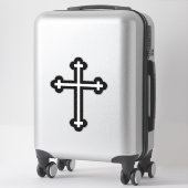 Sticker Croix chrétienne noire (Sur valise)