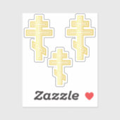 Sticker Croix chrétienne orthodoxe (Feuille)
