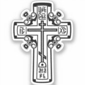 Sticker Croix chrétienne orthodoxe (Recto)