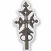 Sticker Croix chrétienne orthodoxe processionnelle éthiopi (Devant)