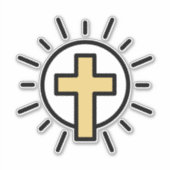 Sticker Croix chrétienne simple (Devant)