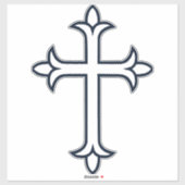 Sticker Croix chrétienne typique (Feuille)